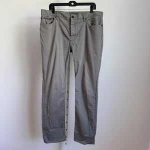 John‎ Varvatos Mens 38R Gray Jeans Straight Leg Casual Chinos Trousers
